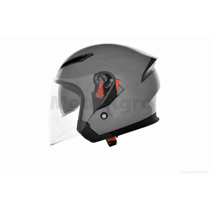 Шолом відкритий  "DAVID"  (#D019, сірий, XL, окуляри, ABS)