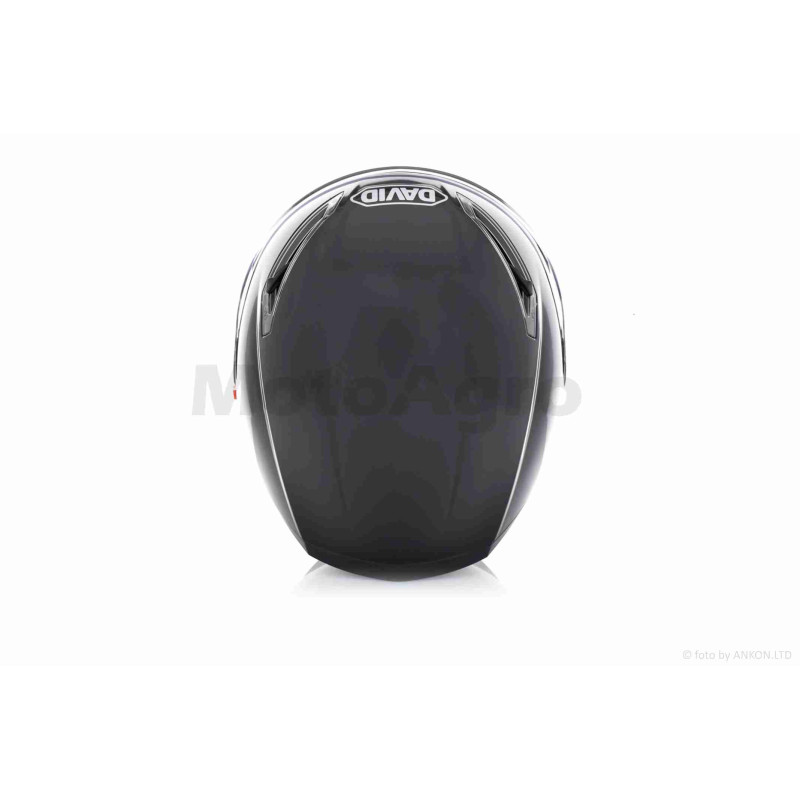 Шолом відкритий  "DAVID"  (#D019, чорний глянсовий, XL, окуляри, ABS)