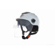 Шолом відкритий (мото 50cc/вело/самокат)  "DAVID"  (#S308, сріблястий глянсовий, M-XL, окуляри)