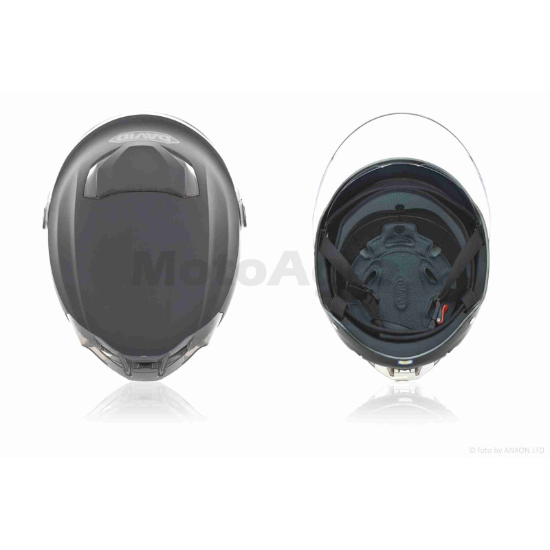 Шолом відкритий (мото 50cc/вело/самокат)  "DAVID"  (#S308, чорний матовий, M-XL, окуляри)