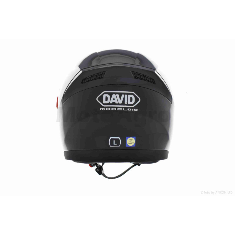 Шолом відкритий  "DAVID"  (#D019, чорний глянсовий, M, окуляри, ABS)