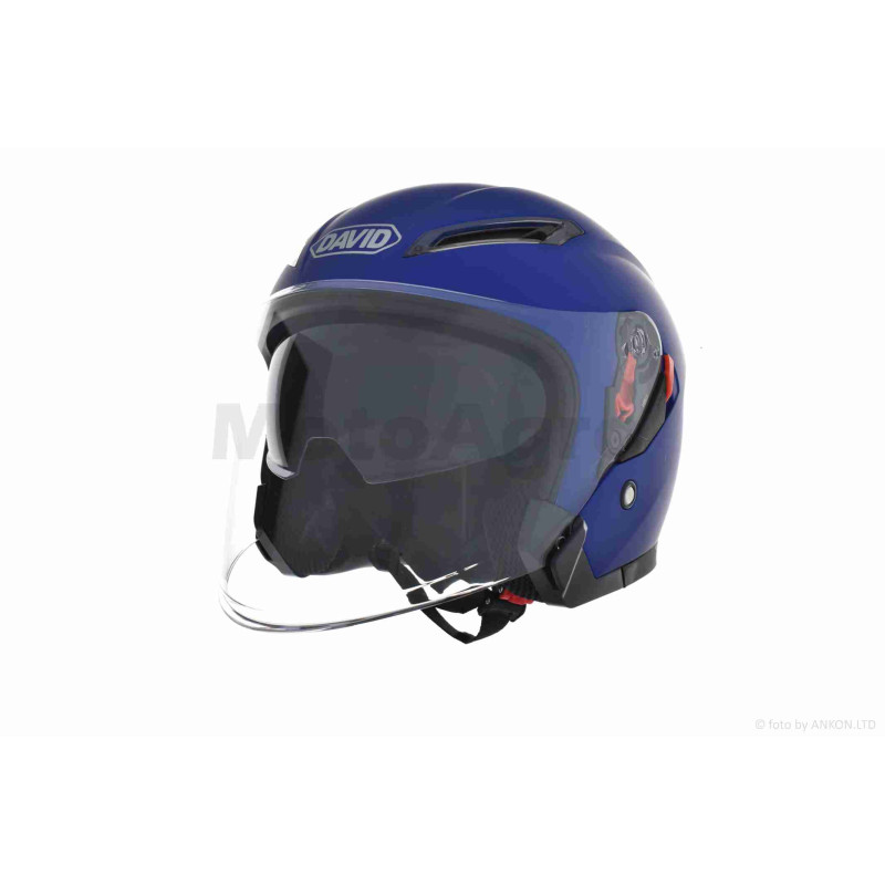 Шолом відкритий  "DAVID"  (#D019, синій матовий, M, окуляри, ABS)