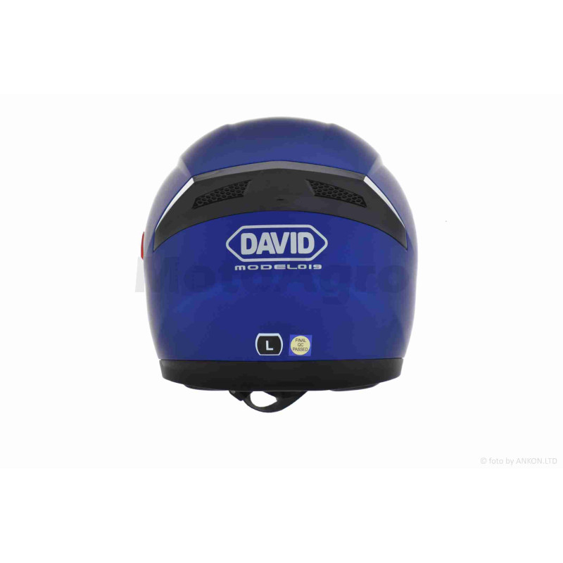 Шолом відкритий  "DAVID"  (#D019, синій матовий, M, окуляри, ABS)