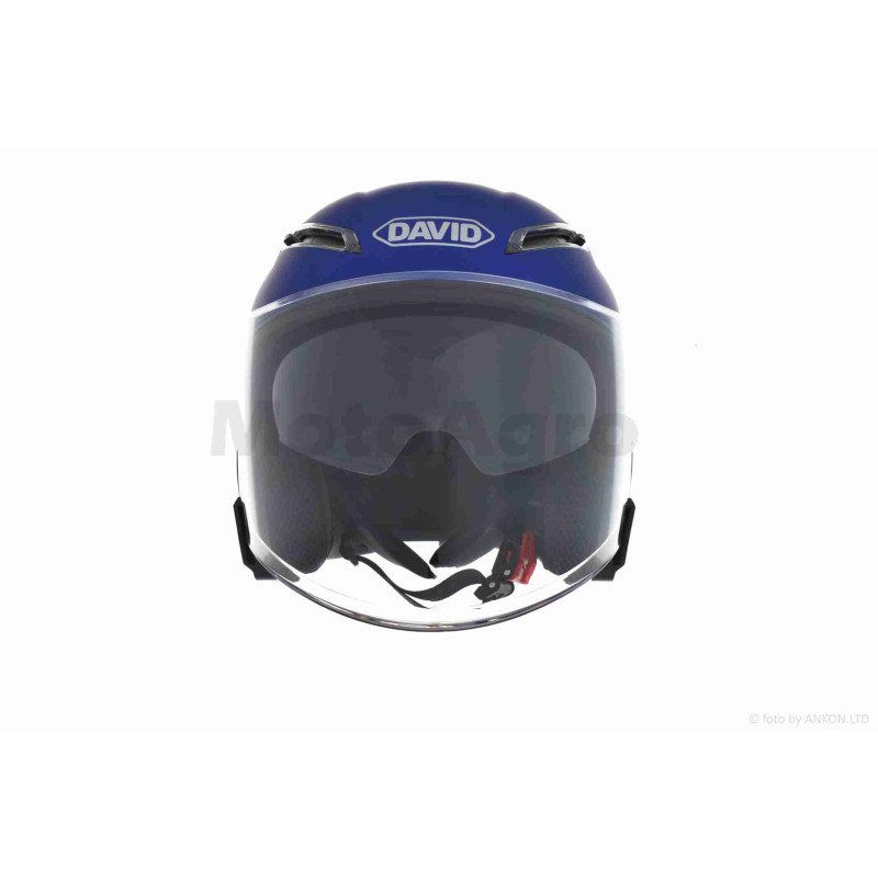 Шолом відкритий  "DAVID"  (#D019, синій матовий, S, окуляри, ABS)