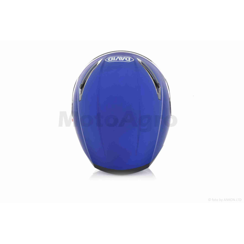 Шолом відкритий  "DAVID"  (#D019, синій матовий, XL, окуляри, ABS)