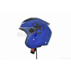 Шолом відкритий "DAVID" ( D017 синій Willys Star M АБС-пластик)