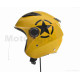 Шолом відкритий  "DAVID"  (#D017, жовтий Willys Star, L, ABS, чорна зірка)
