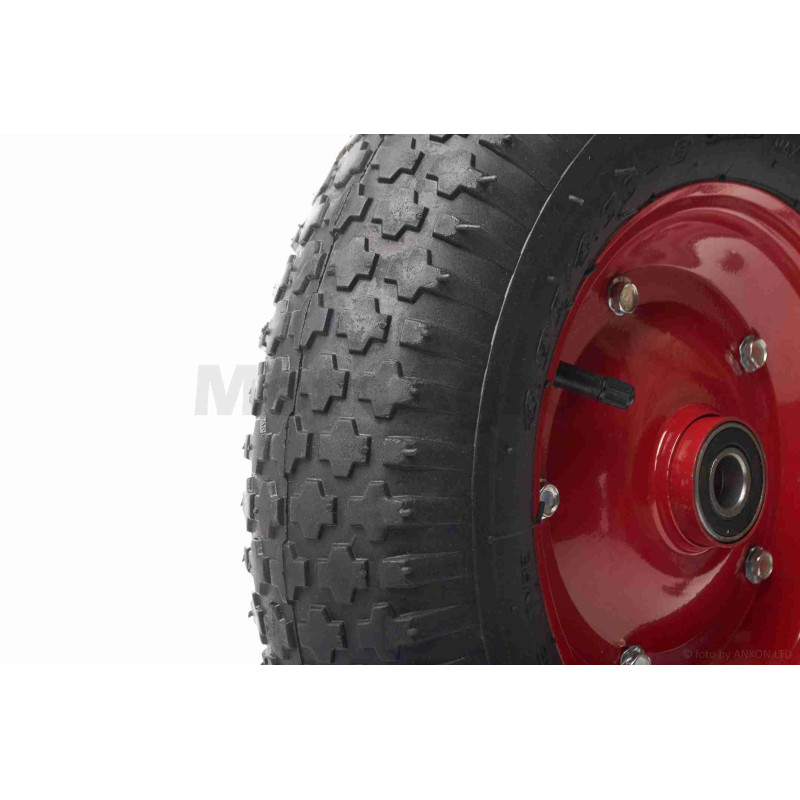 Колесо для тачки у зборі  4.00-8  (пневматичне, підшипник 6202 Ø16)