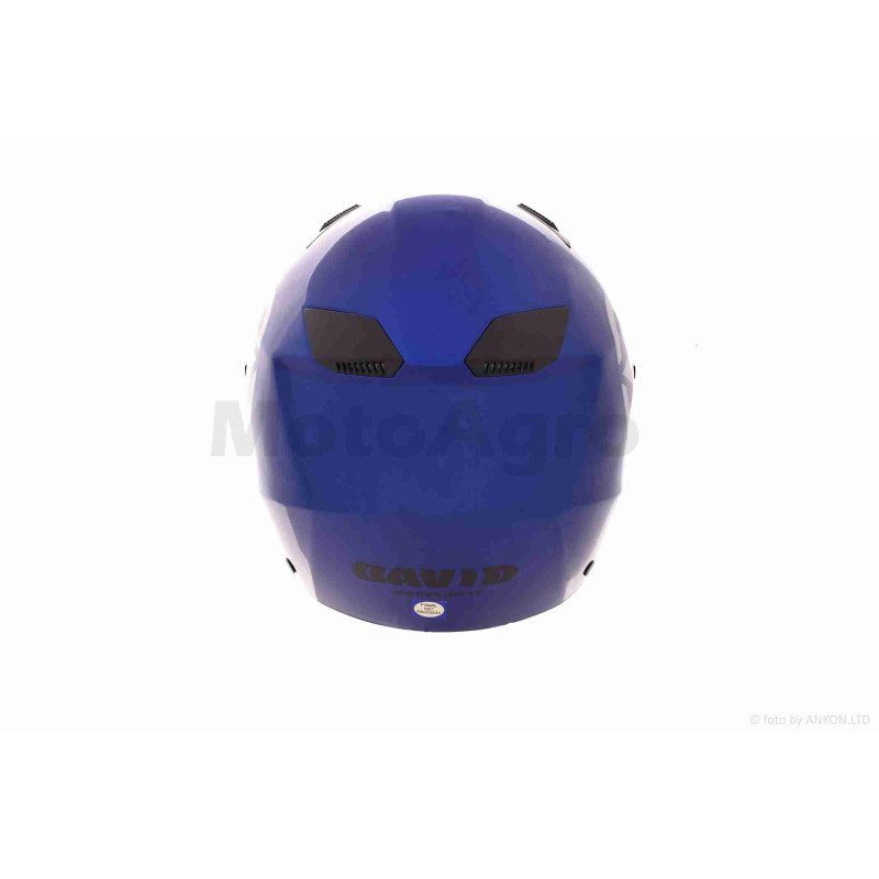 Шолом відкритий  "DAVID"  (#D017, синій Willys Star, S, ABS, чорна зірка)
