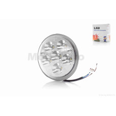 Модуль светодиодный в фару на мопед альфа круглый 6 диодов D140 со стеклом 2