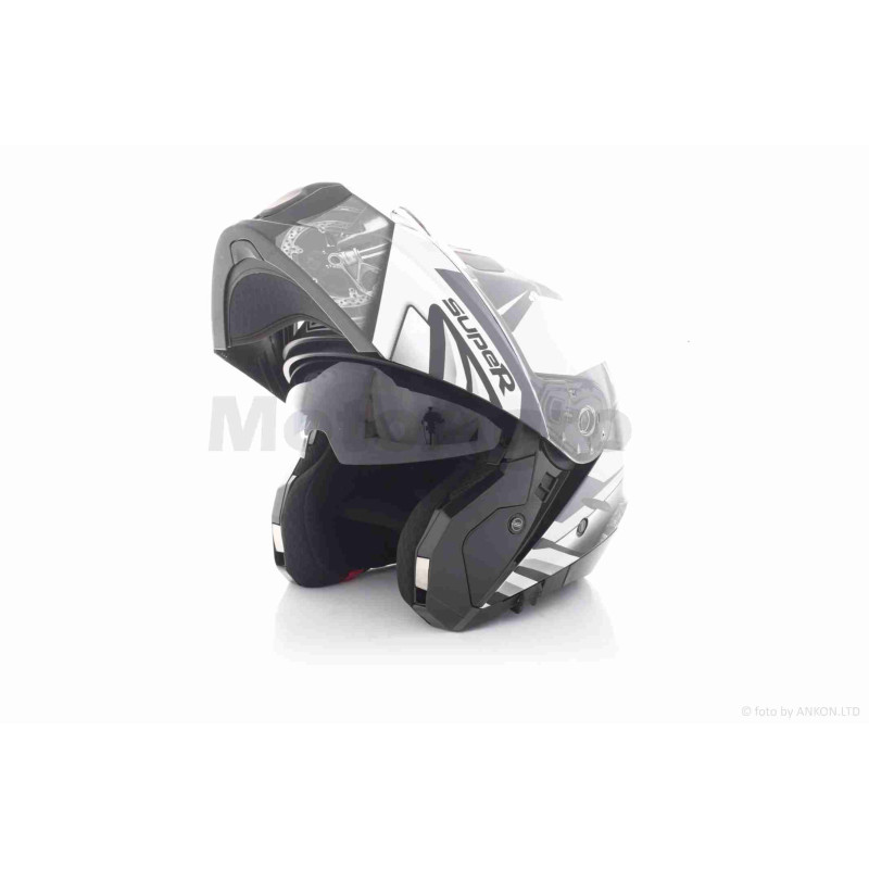 Шолом трансформер  "DAVID"  (#D809A, чорний глянсовий, L, окуляри, ABS)