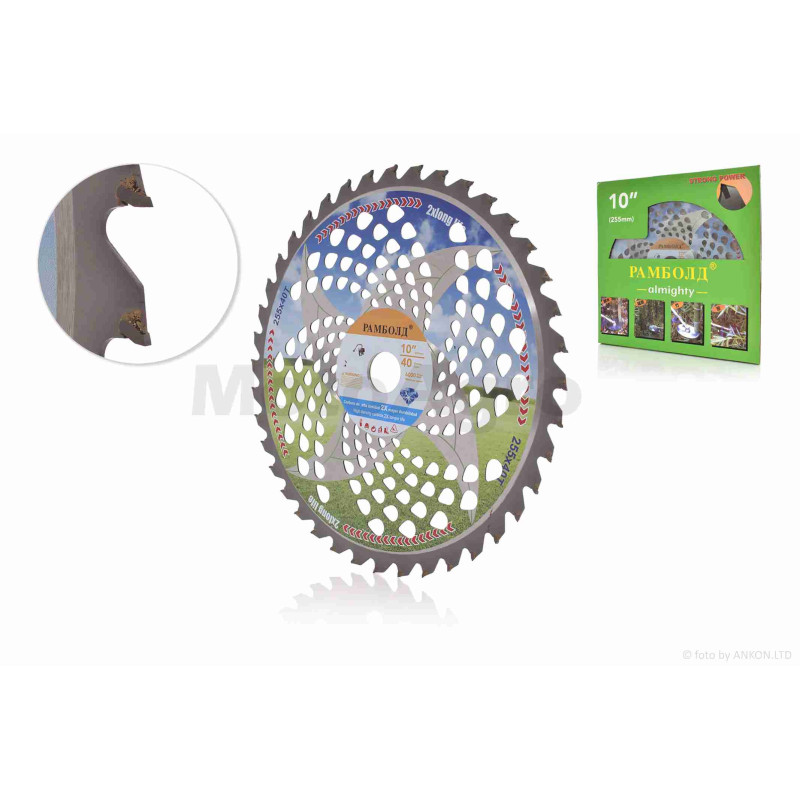 Ніж коси  40T  D255  d25.4  побідит  #РАМБОЛД  (зелений)