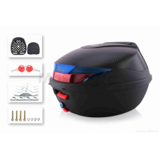 Кофр 54L 410*410*320mm K30/2057 "LIPAI" (чорний з патерном переносний м'яка спинка)