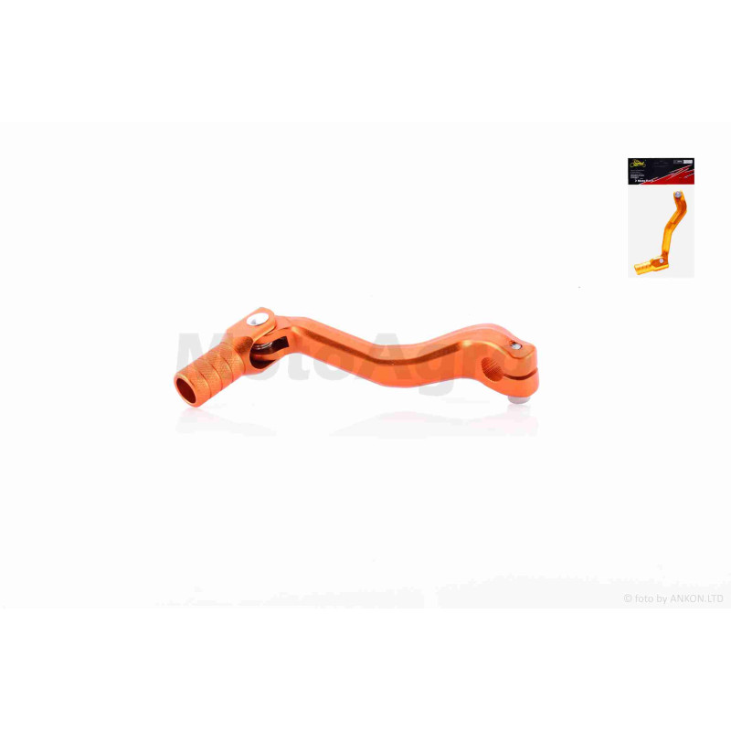 Педаль перемикання передач  CB250, NB300  CNC, складана  "LIPAI"  (помаранчева)