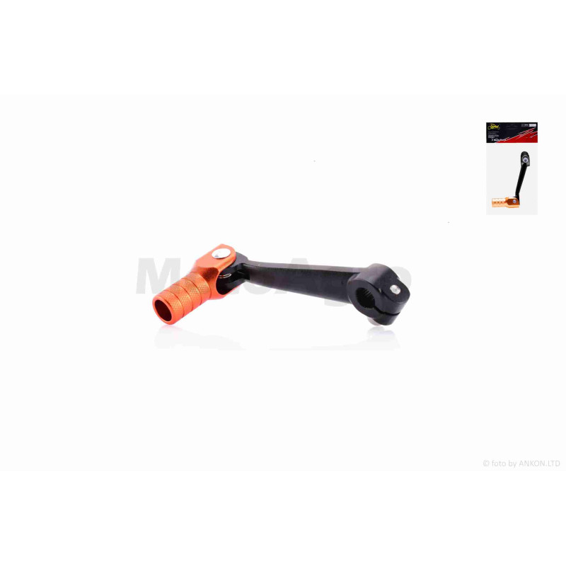 Педаль перемикання передач  універсальна  CNC, складана  "LIPAI"  (чорно-жовтогаряча)