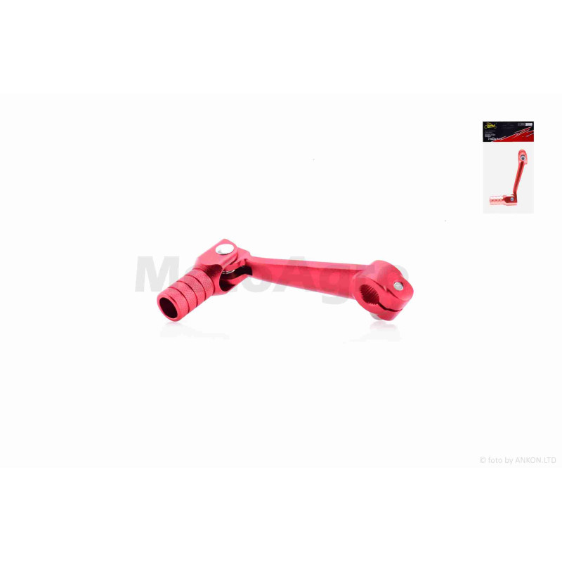 Педаль перемикання передач  універсальна CNC, складана "LIPAI" (червона)