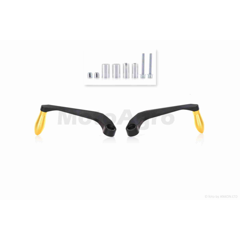 Захист рук на кермо (пара)  мото  CNC  "LIPAI"  (#JZ-A001, чорно-золотистий)