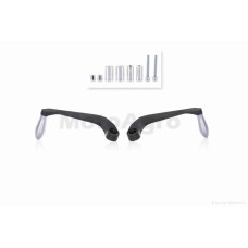 Захист рук на кермо (пара) мото CNC "LIPAI" ( JZ-A001 чорно-сріблястий)