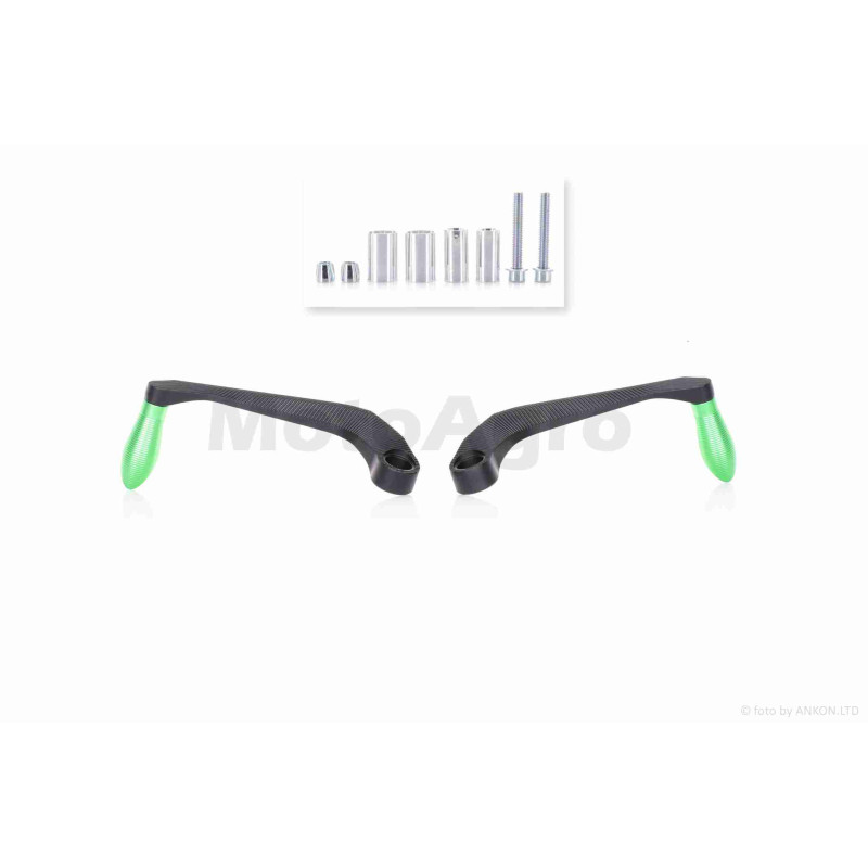 Захист рук на кермо (пара)  мото  CNC  "LIPAI"  (#JZ-A001, чорно-зелений)