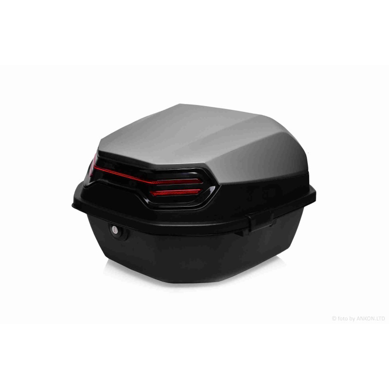 Кофр  48L  39*39*29см  #ROBIK  стаціонарний  "JSBM"  (темно-сірий глянцевий #графіт)