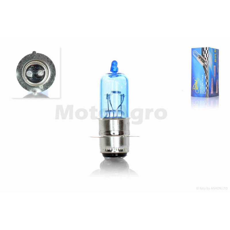 Лампа фари P15D-25-1 12V35/35W 1 ус, синя  "LIPAI"