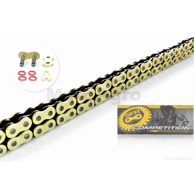 Ланцюг трансмісії  520VO-128L  сальниковий  O-Ring  "SFR"  (GOLD/BLACK)