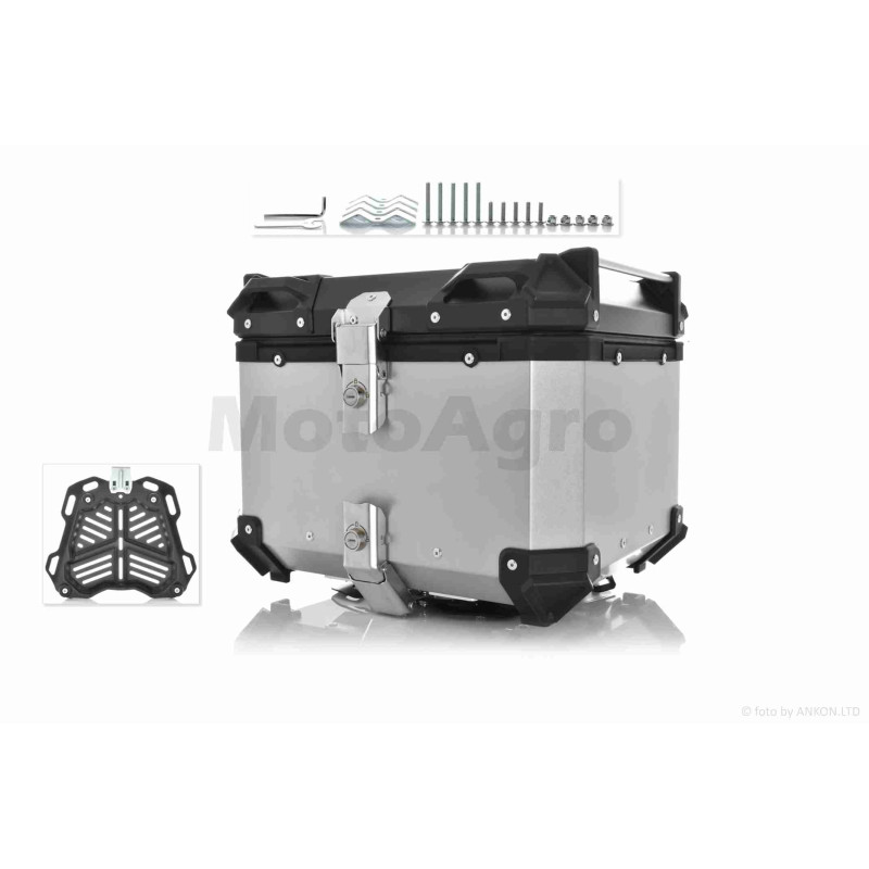 Кофр  410*330*310mm, 42L  алюмінієвий, сріблястий