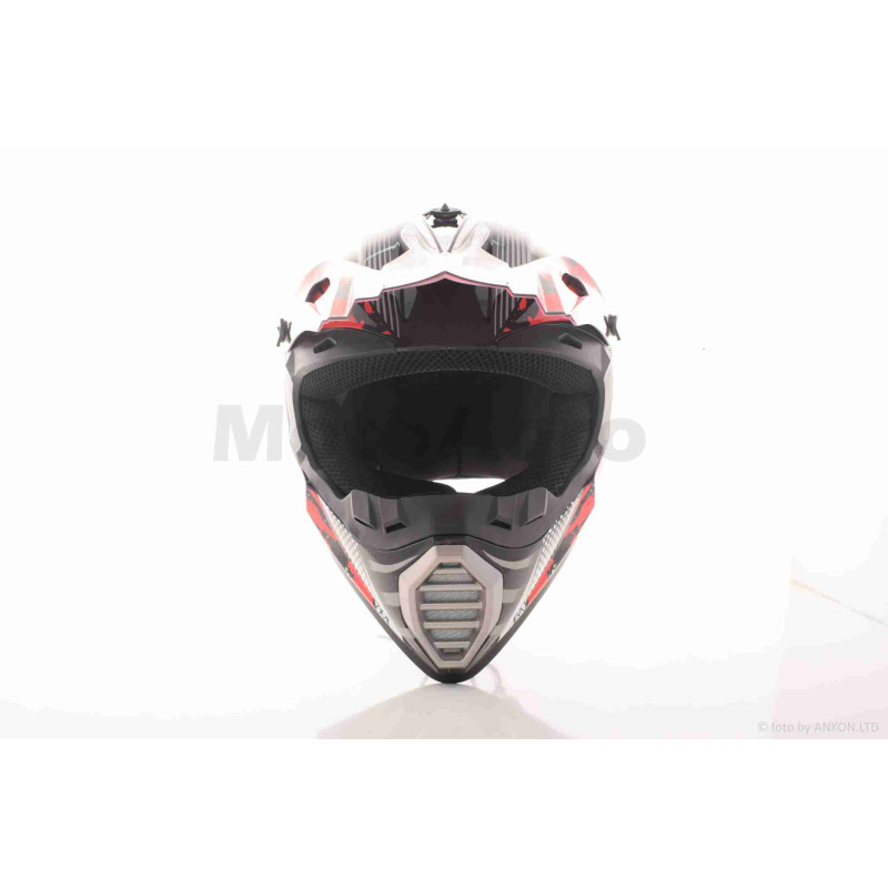 Шолом кросовий  "IBK"  (#126, червоний, XL)  #RACING