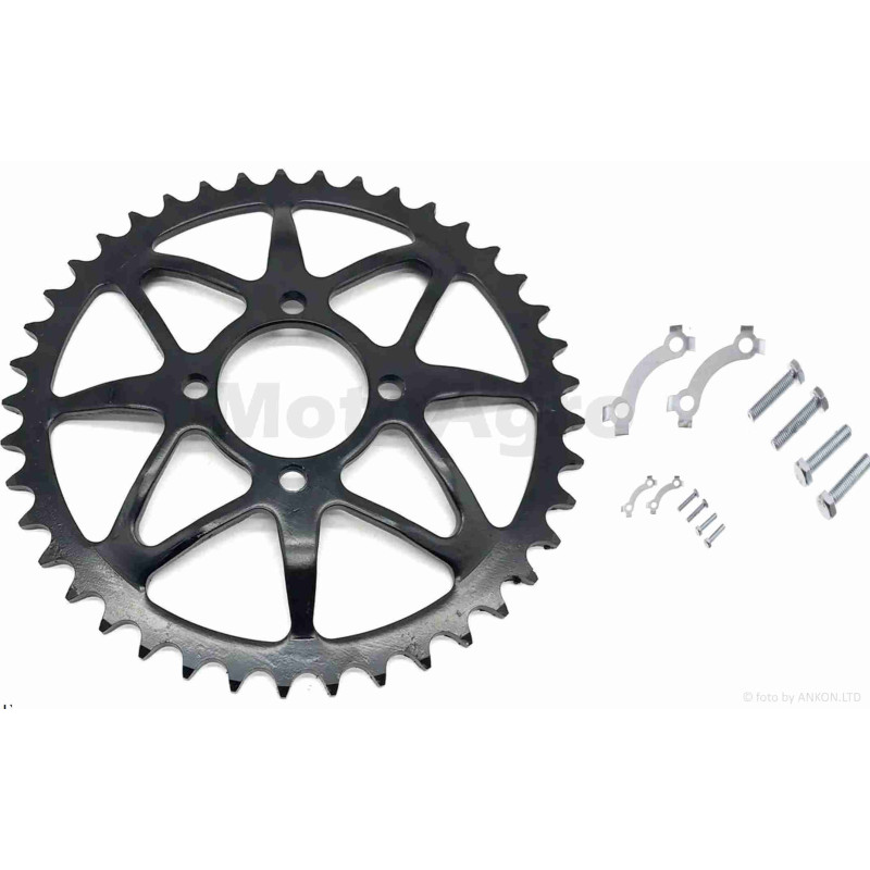 Зірка трансмісії задня  4-90, d58 520-48T  KAYO K1/2, T1/2  #PRO  "LIPAI"  (#1, black)