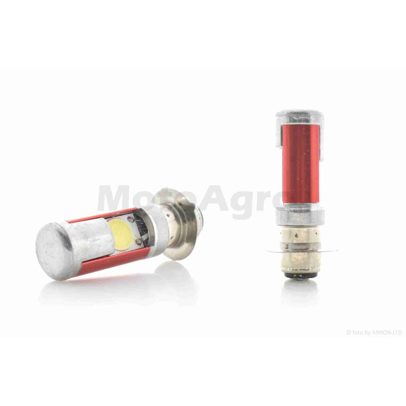 Лампа фари діодна  P15D-25-1 12V 35/35W 1 вус, 2 кристали, D19  "LIPAI"