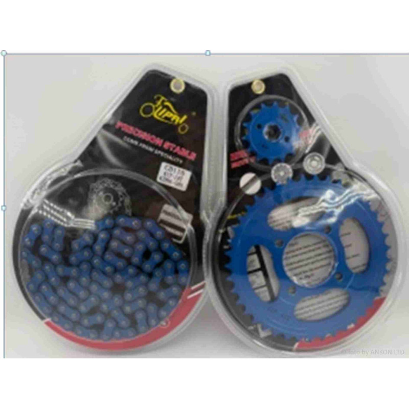 Зірки трансмісії пара  Delta  428-14/41  +ланцюг 98L  #PRO  "LIPAI"  (BLUE)