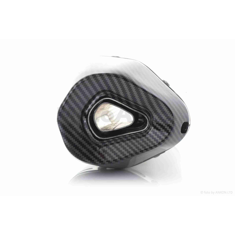 Глушник прямоток  #DLJ06  "AKRAPOVIC"  (сірий матовий)