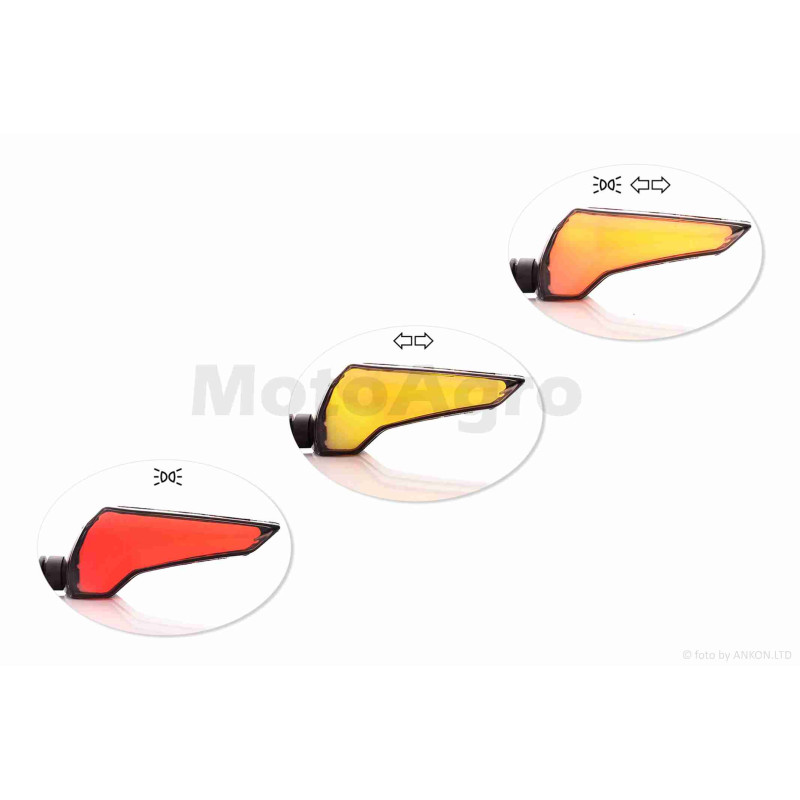 Повороти діодні  пара  #D-137  гнучка ніжка, з габаритом