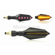 Повороти діодні пара D-138 гнучка ніжка динамічні з червоним габаритом