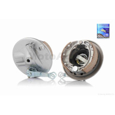 Крышка барабана тормозного (перед) на мопед альфа на мопед дельта d10 +колодки "LIPAI"