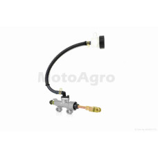 Машинка гальмівна ножного гальма круглий бачок (срібляста)