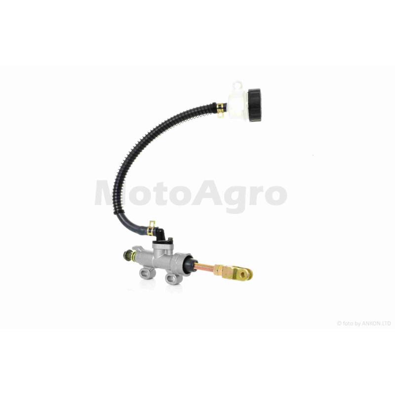 Машинка гальмівна ножного гальма  круглий бачок  (срібляста)