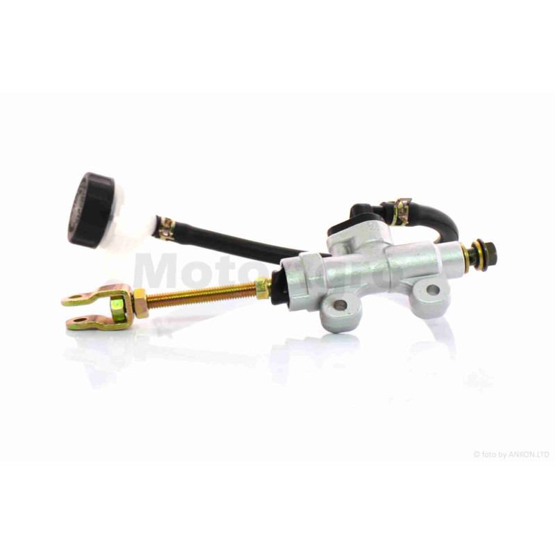 Машинка гальмівна ножного гальма  круглий бачок  (срібляста)