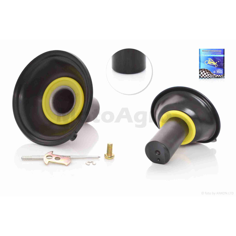 Мембрана карбюратора затворна  GY6 80  18mm  +голка  "LIPAI"