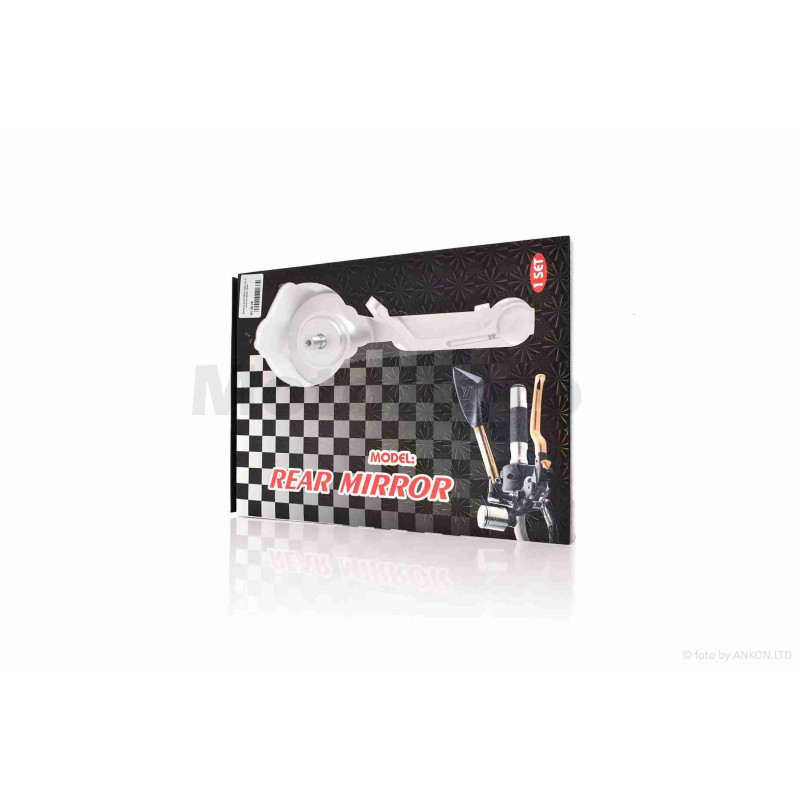 Дзеркала в торець керма, круглі, алюміній  "CUSTOM"  (сірі)