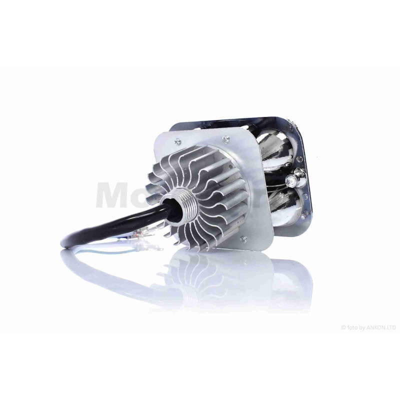 Модуль світлодіодний у фару (вставка)  прямокутний, 6+2 діодів без скла, 3 режими