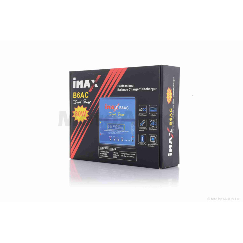 Зарядний пристрій  IMAX B6AC  80W  (клон) із вбудованим блоком живлення
