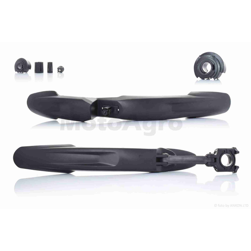 Крила бризковики вело пластмас, чорні #DNB-012