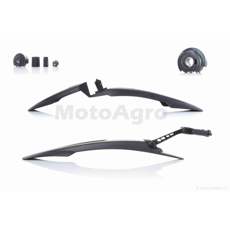 Крила бризковики вело пластмас, чорні #DNB-012