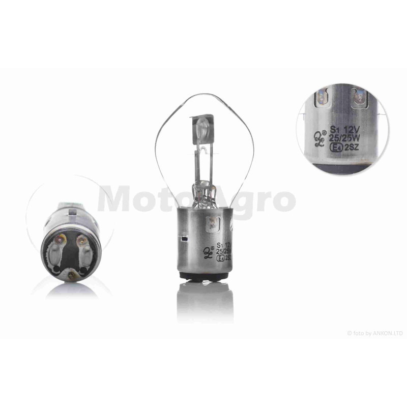 Лампа фари  H6 (BA20D)  12V 25/25W  груша  #OEM