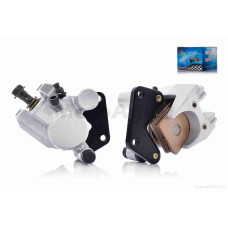 Супорт гальмівний на китайський скутер передній однопоршневий вухо вправо "LIPAI" (сірий)