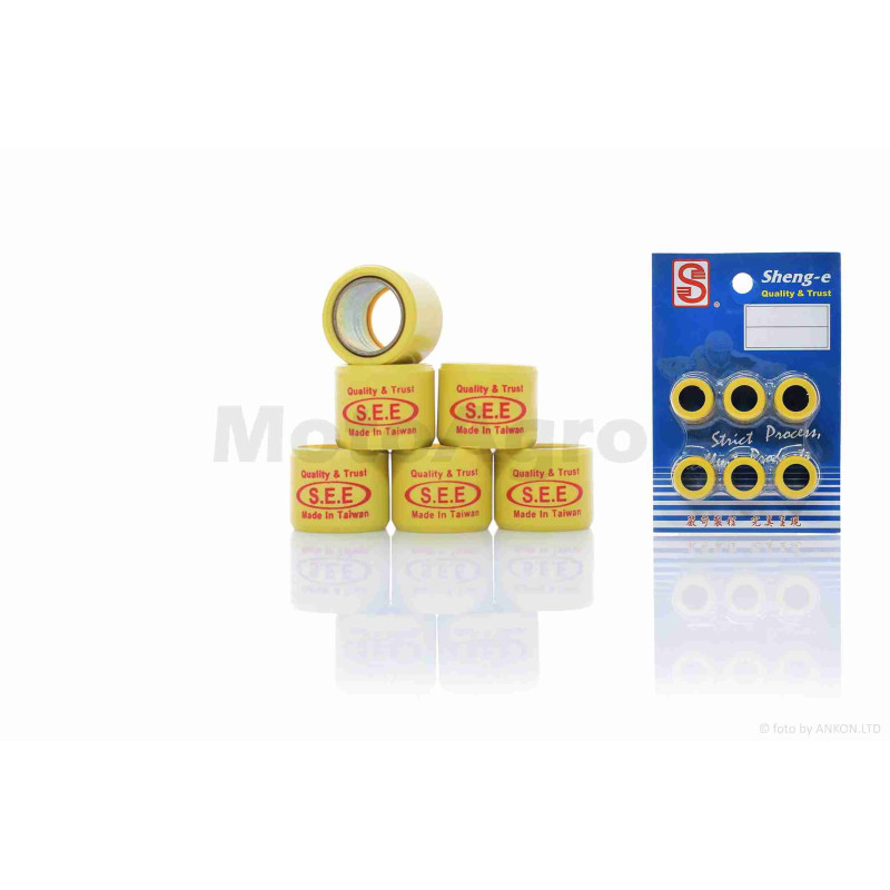 Ролики варіатора  Honda, GY6 50  16-13 4.5g  "SEE"  (Sheng-E)  ТАЙВАНЬ