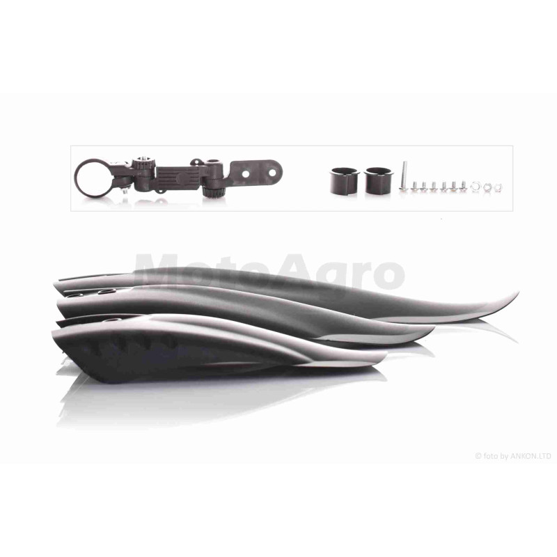 Крила бризковики  вело  комплект 3шт  (чорні)