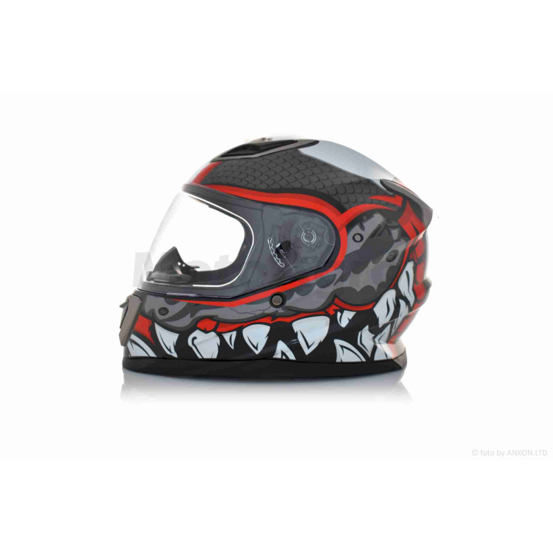 Шолом інтеграл  "VLAND"  #M62-Dino  червоний, L