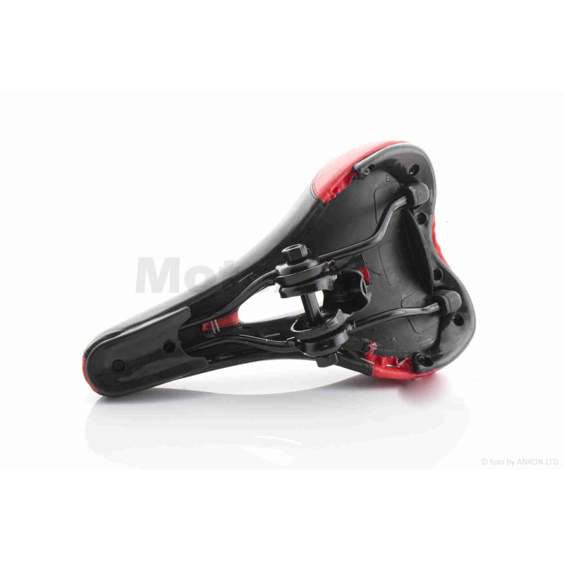 Сідло вело  спортивне з вентиляцією, чорно-червоне  #SD-7100A